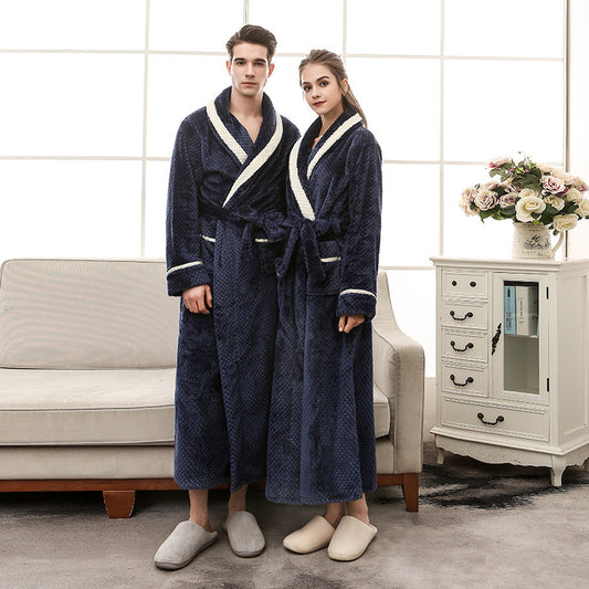 Women Pajamas Couple Gown Bathrobe Winter Robe